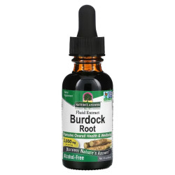 Корень лопуха, Nature's Answer Burdock Root Fluid Extract, без спирта, 2000 мг, 30 мл