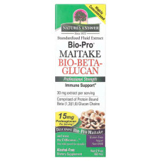 Майтаке, біо бета-глюкан 30 мг, без спирту, Nature's Answer Bio-Pro Maitake Bio-Beta-Glucan