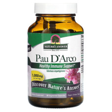 По д'арко 1000 мг, Nature's Answer Pau D'Arco, 90 вегетаріанських капсул (500 мг в капсулі)