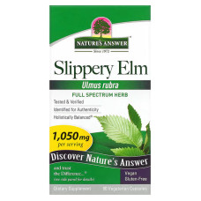Слизистий вяз, Nature's Answer Slippery Elm, 1050 мг, 90 капсул