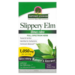 Слизистый вяз, Nature's Answer Slippery Elm, 1050 мг, 90 капсул