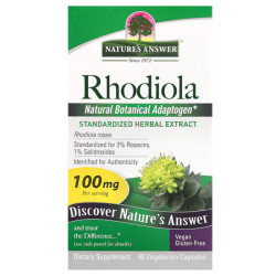 Родіола рожева 100 мг, Natures Answer Rhodiola Rosea, 60 капсул