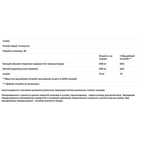 Кальцій і магній, Plant Based Cal-Mag, Nature's Answer, рослинний, 500\/250 мг, 120 капсул