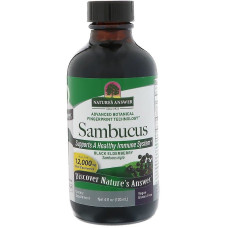 Чорна бузина, Nature's Answer Sambucus, 12000 мг, 120 мл
