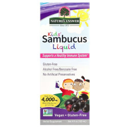 Чорна бузина для дітей, Nature's Answer Sambucus Kid's Formula, 4000 мг, 120 мл
