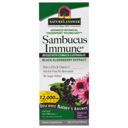 Чорна бузина з ехінацеєю та астрагалом, Nature's Answer Sambucus Immune, 12000 мг, 120 мл