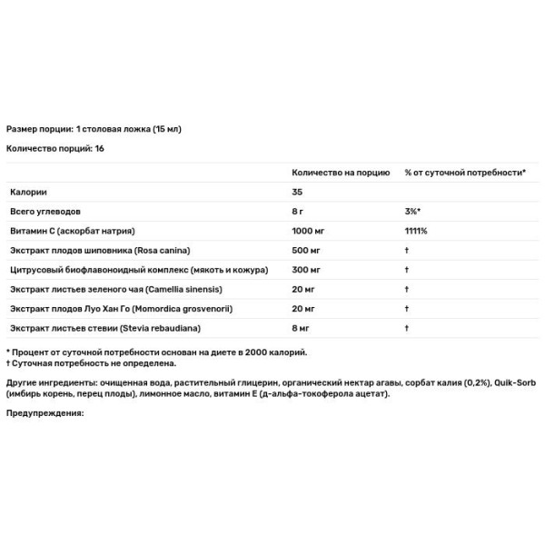 Вітамін С рідкий, Liquid Vitamin C, Nature's Answer, лимон, 240 мл