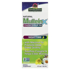 Сироп від кашлю на ніч, Natural Mullein-X Cough Syrup PM Nature's Answer, 120 мл