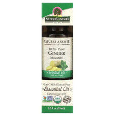 Ефірна олія імбиру, 100% чиста, органік, Nature's Answer Ginger, 15 мл