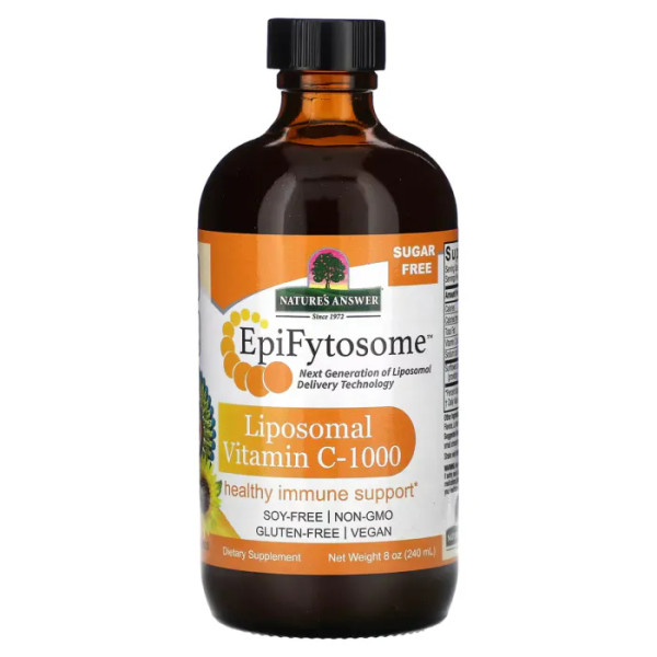 Вітамін С ліпосомальний, епіфітосоми, Epifytosomes, Liposomal Vitamin C-1000, Nature's Answer, 240 мл