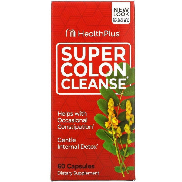 Засіб для кишківника, Colon Cleanse, Health Plus Inc., 500 мг, 60 кап