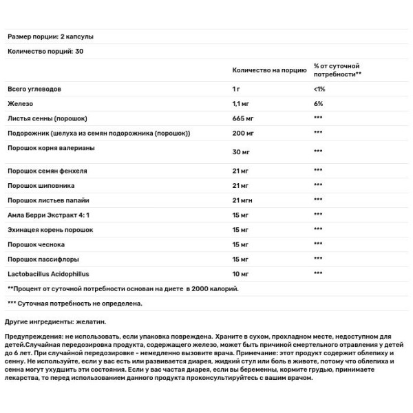 Кишечник нічне очищення, Super Colon Cleanse, Health Plus, 515 мг, 60 капсул