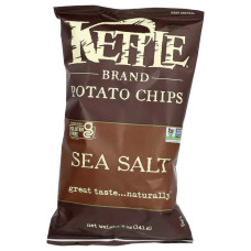 Картопляні чіпси, Kettle Foods Potato Chips, морська сіль, 141 г