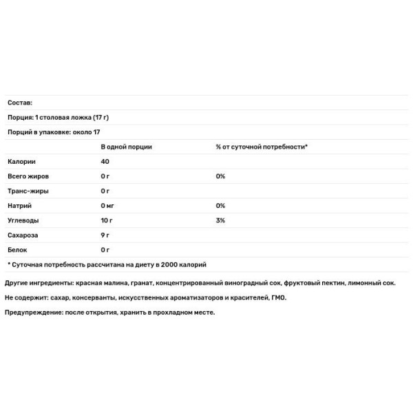 Джем з малини і граната, Fruit Spread, St. Dalfour, 284 м