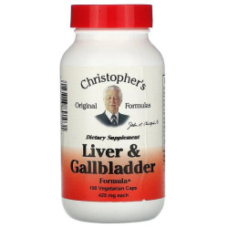 Здоров'я печінки та жовчного міхура 425 мг, Christopher's Original Formulas Liver & Gallbladder Formula, 100 капсул