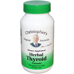 Підтримка щитовидної залози, Herbal Thyroid, Christopher's Original Formulas, 100 кап.