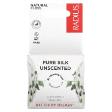 Зубна нитка шовкова, Radius Natural Floss, без запаху, 30 м