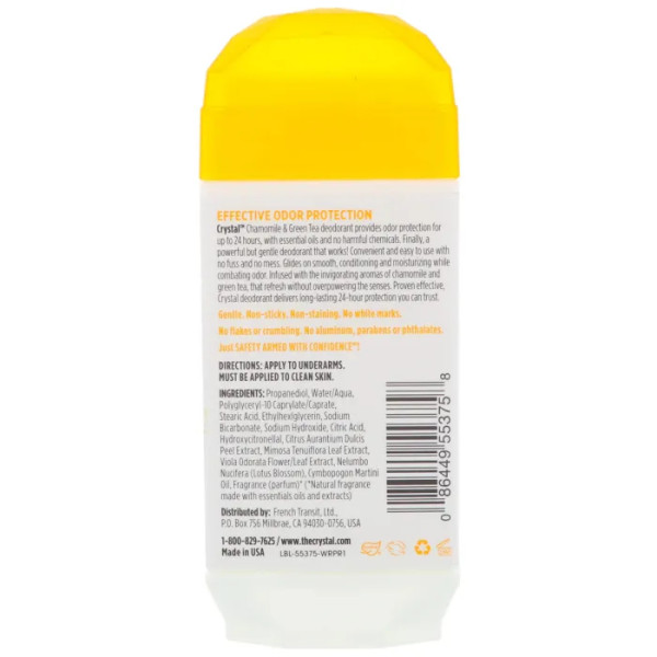 Дезодорант, ромашка і зелений чай, Solid Deodorant ,, Crystal Body Deodorant, 70 г