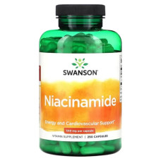 Ниацинамид 500 мг, Swanson Niacinamide, 250 капсул