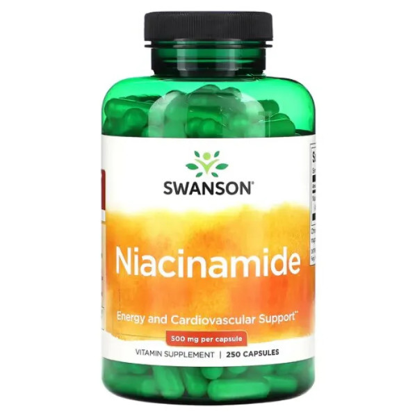Ніацинамід, Niacinamide, Swanson, 500 мг, 250 капсул