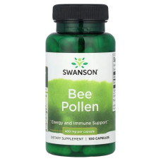 Бджолиний пилок 800 мг, Swanson Bee Pollen, 100 капсул (400 мг у капсулі)