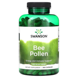 Бджолиний пилок 400 мг, Swanson Bee Pollen, 300 капсул
