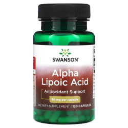 Альфа-ліпоєва кислота 50 мг, Swanson Alpha Lipoic Acid, 120 капсул