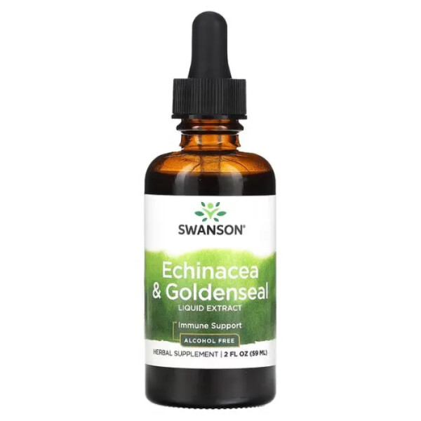 Ехінацея та жовтокорінь, Echinacea & Goldenseal, Swanson, рідкий екстракт, 59 мл