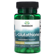 Глутатіон 100 мг, L-Glutathione Swanson, 100 капсул