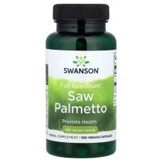 Соу пальметто 540 мг, Swanson Saw Palmetto, 100 веганских капсул