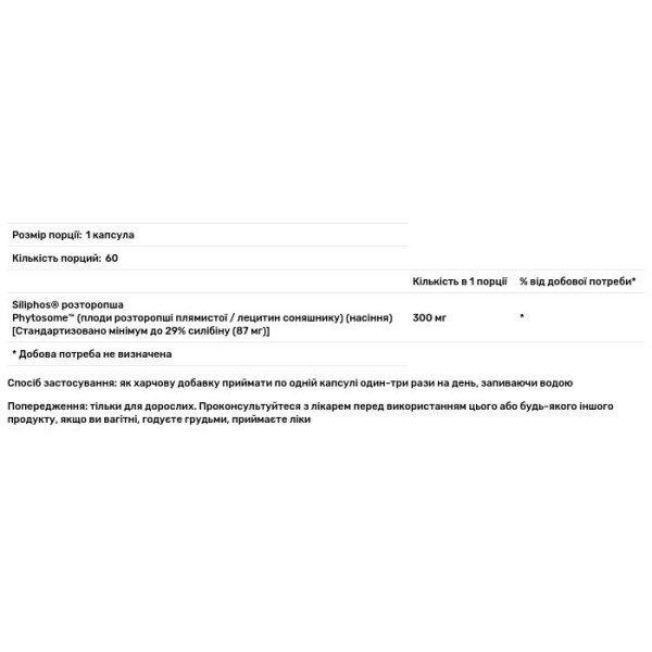 Розторопша, Milk Thistle Phytosome, Swanson, 300 мг, 60 капсул