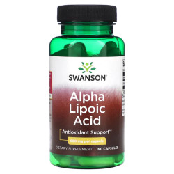 Альфа-ліпоева кислота 600 мг, Swanson Alpha Lipoic Acid, 60 капсул