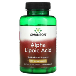 Альфа-ліпоева кислота 300 мг, Swanson Ultra Alpha Lipoic Acid, 120 капсул