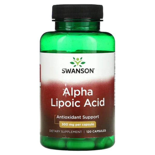 Альфа-ліпоєва кислота, Ultra Alpha Lipoic Acid, Swanson, 300 мг, 120 капсул