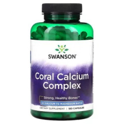 Коралловый кальций Coral Calcium Swanson, 180 капсул
