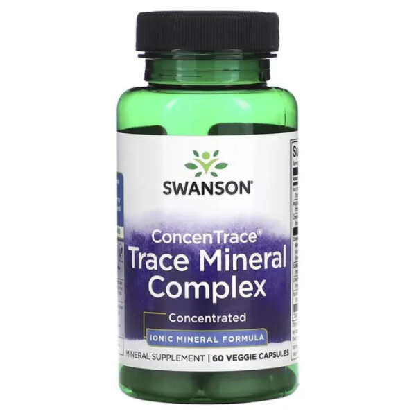 Мінеральний комплекс, ConcenTrace Trace Mineral Complex, Swanson, 60 рослинних капсул