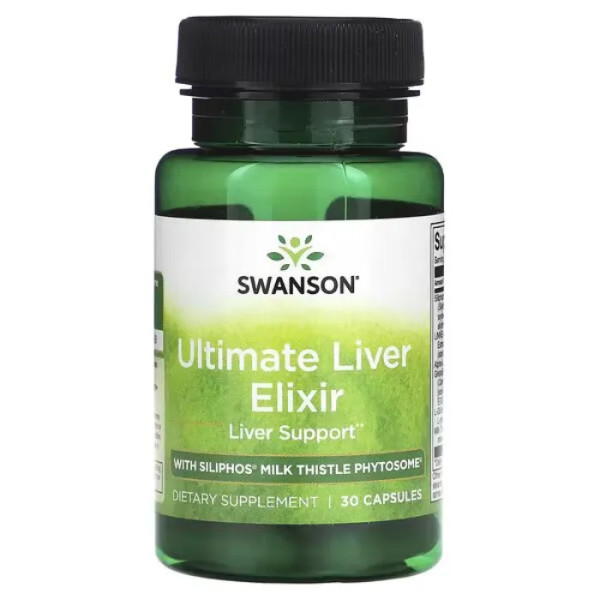 Підтримка печінки, Ultimate Liver Elixir, Swanson, з фітосомами силіфосу, 30 капсул