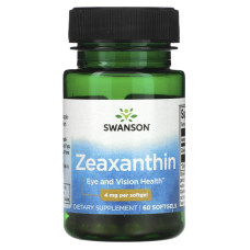 Зеаксантин 4 мг, Zeaxanthin Swanson, 60 гелевых капсул