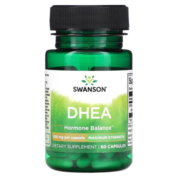 ДГЕА (дегідроепіандростерон), Ultra DHEA, Swanson, 100 мг, 60 капсул