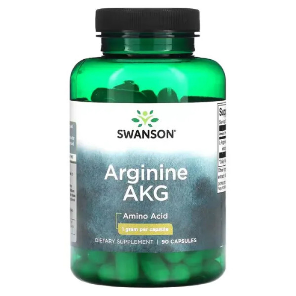 Аргінін AKG, Arginine AKG, Swanson, 1 г, 90 капсул