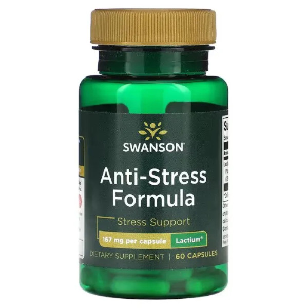 Антистрес, Anti-Stress Formula, Swanson, 167 мг, 60 капсул
