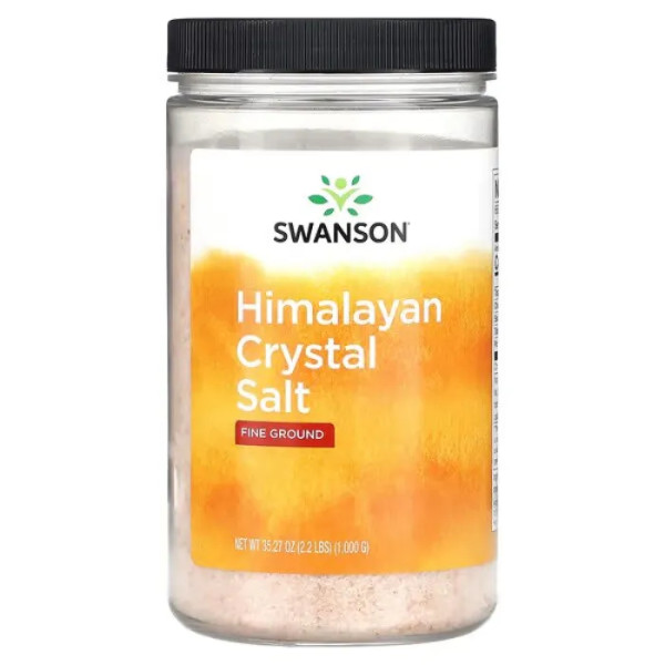 Гімалайська сіль, Himalayan Crystal Salt, Swanson, кристалічна, дрібного помелу, 1000 г