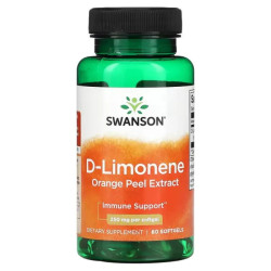 D-лимонен 250 мг, Swanson D-Limonene, 60 капсул