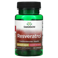 Ресвератрол высокой эффективности 250 мг, Swanson Resveratrol, 30 капсул
