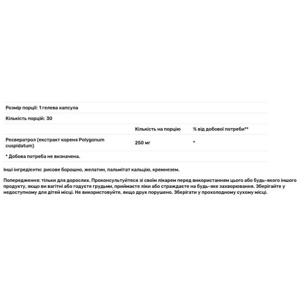 Ресвератрол, Resveratrol, Swanson, високоефективний, 250 мг, 30 капсул