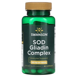 Гліадин SOD, Swanson Gliadin Complex, 300 мг, 60 капсул