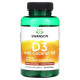 Вітамін D3 з кокосовим маслом, Vitamin D3 with Coconut Oil, Swanson, високоефективний, 60 гелевих капсул