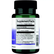 Оротовая кислота лития 5 мг, Swanson Ultra Lithium Orotate, 60 вегетарианских капсул