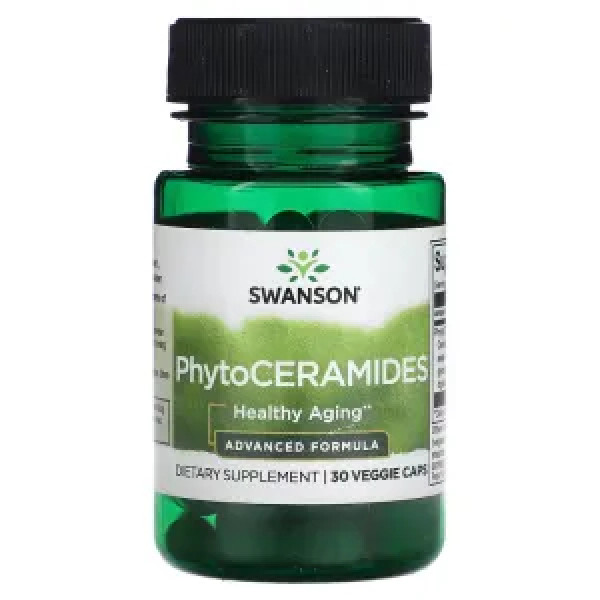 Фітокераміди, PhytoCeramides, Swanson, покращена формула, 30 рослинних капсул