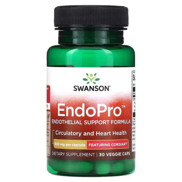 Формула для підтримки ендотелію, Endothelial Support Formula, Swanson, 500 мг, 30 рослинних капсул